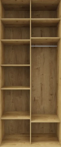 Wysoka szafa przesuwna lustra 100cm (dąb soma ciemny)