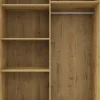 Wysoka szafa przesuwna lustra 120cm (dąb soma ciemny)