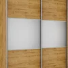 Wysoka szafa przesuwna lustra 200cm (dąb soma ciemny)