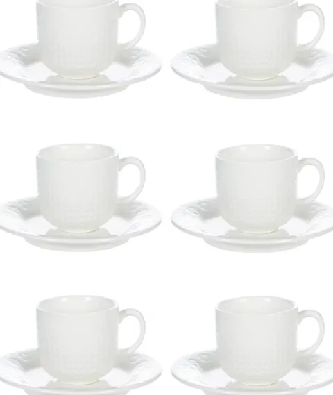 Zestaw 6 filiżanek do espresso ze spodkami PALOMO 15