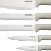 Zestaw noży w bloku Rifle 6 elem. (beżowy)