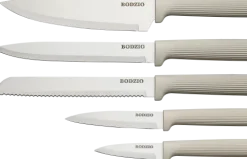Zestaw noży w bloku Rifle 6 elem. (beżowy)