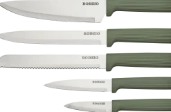 Zestaw noży w bloku Rifle 6elem. (oliwkowy)
