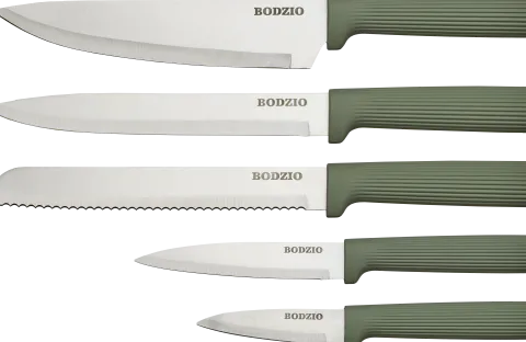 Zestaw noży w bloku Rifle 6elem. (oliwkowy)